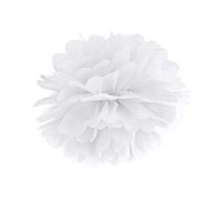 PartyDeco Pompom 25 Cm Ø, Weiß Pompon Blanc Mixte-Adulte
