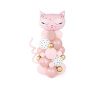 PartyDeco Ballon Chat Rose – Pièce maîtresse Anniversaire Filles