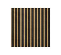 PartyDeco Serviettes à rayures à trois voies - Noir et doré - Serviettes décoratives pour fête d'anniversaire du Nouvel An - Serviettes en papier - Décorations de table