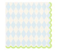 PartyDeco, Serviettes de table en papier losanges - Mélange de couleurs - Décoration de table pour fête, événement, anniversaire
