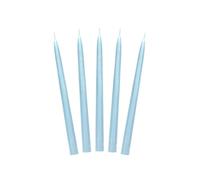PartyDeco Bougies à tige SKMAT-011 pointues bleu clair mates 24 cm Lot de 10