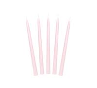 PartyDeco Bougie de table SKMAT-081 – conique, mat, rose clair 24 cm – Lot de 10
