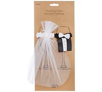 PartyDeco UK-karton Set de 2 couvre-verres Tenues de mariés