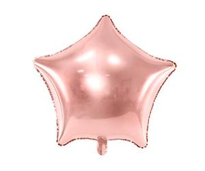 PartyDeco Unbekannt Ballon Mylar Foil en Forme d'étoile Rose doré métallisé Ø 48 cm