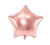 PartyDeco Unbekannt Ballon Mylar Foil en Forme d'étoile Rose doré métallisé Ø 48 cm
