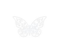 PartyDeco ZPM1M Papillon en Papier décoratif Blanc