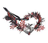 PartyforU Couronne d'elfe dragon noir pour cosplay de la Renaissance, coiffe florale gothique pour costume de fée adulte