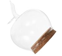 PartyKindom 1 Ensemble Bouteille décorative de Couverture en Verre Terrarium décoratif Couverture de Fleurs Immortelles en Verre Micro-Paysage décor de Couverture en Verre créatif en Bois