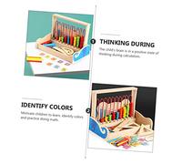 PartyKindom 1 Ensemble Cadre de Calcul Digital Multi Boulier Éducatif Bois pour Outil Apprentissage Mathématique avec Perles Colorées pour Développer Les Compétences Calcul Motricité Fine