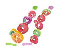 PartyKindom 1 Ensemble Educatif de de Fruits pour Garçon Fille de Jeu de Perles Colorées Développe la Coordination Main Oeil Reconnaissance des Couleurs Matériau pour Jeu Bricolage et