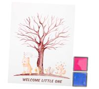 PartyKindom 1 Ensemble Fête Gender Reveal avec Arbre à Décoration pour Shower et Célébrations Affiche Encreurs Bleu et Point de Colle