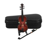PartyKindom 1 ensemble Mini Violon Décoratif Réaliste avec Accessoires Modèle Ornement Musical pour Bureau Photographie et Décoration Intérieur