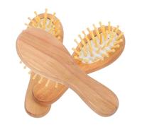 PartyKindom 1 Ensemble Peigne à En Bois Petits Peignes Pour Cheveux Ventilé Style Masser Portable Démêler Cuir Chevelu Mini Brosse Sèche-cheveux Brosse à Cheveux Balayette Caoutchouc