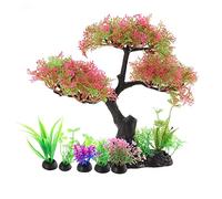 PartyKindom 1 Ensemble Plantes Aquatiques Artificielles pour Aquarium Décorations Plastique Colorées et Durables pour Poissons pour Aménagement et Décoration Aquarium