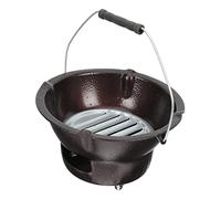 PartyKindom 1 Ensemble poêle à Charbon poêle à thé poêle de Chauffage sans fumée Cuisson Four Grille Barbecue poêle Portable au Charbon de Bois poêle à Barbecue d'intérieur Le Fer Café
