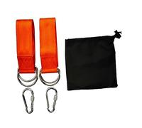 PartyKindom 1 Ensemble Sangles de Suspension pour Balançoires et Hammocks de Corde et Inoxydable Accessoires Pratiques pour Camping et Activités Plein Air Couleur Orange