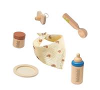 PartyKindom 1 Ensemble Set de Jouets Bois pour Biberon Ensemble Alimentation Éducatif pour Biberon à Jouer pour Jeu de Rôle Développement des Compétences Sociales