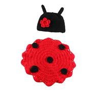 PartyKindom 1 Jeu Ensemble Bébé Coccinelle Costume Tricoté Pour Bébé Tenue Photo Nouveau-né Accessoire De Photographie De Coccinelle De Hommes Et Femmes Tisser Duvet Petite Coccinelle