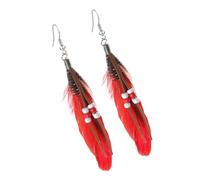 PartyKindom 1 paire Boucles Oreilles Pendantes Plume Vintage pour Femmes Style Western Élégant et Original pour Toutes Occasions