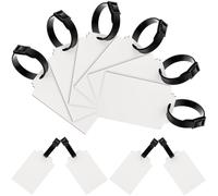 PartyKindom 10 Étiquettes de Valise Vierges Soi-même pour Transfert Thermique, en Panneau de Densité Blanc, Résistantes à L'usure, pour Voyageurs Fréquents