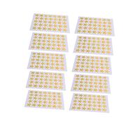 PartyKindom 10 feuilles Autocollants Dorées Gommettes Récompense Cinq Branches pour École Maison Décoration Garçon Fille