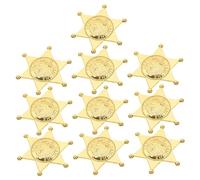PartyKindom 10 pièces Badge Policier Plastique Accessoires de Costume Cosplay pour Fêtes et Événements Insigne Portable et Cassure
