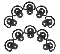 PartyKindom 10 Pièces Boucle De Suspension pour en Filet Ancrages De Coffre De Voiture Ancres D'arrimage du Coffre Crochets De Lit De Camion Ancres D'arrimage De Lit De Camion Black Abdos