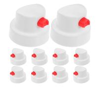PartyKindom 10 PièCes Buse pour Bombe De Peinture aéRosol Embout en PE Blanc Bouchon PulvéRisateur Multifonction pour Peinture Et Retouche ÉTanche