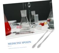 PartyKindom 10 pièces Cuillères Doseuses Inox Laboratoire Cuillères Échantillonnage Épaisses Spatules Expérimentales pour Cosmétiques et Échantillons de Chimie