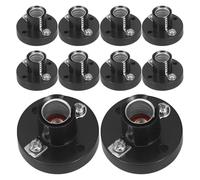 PartyKindom 10 pièces Douilles à Vis pour Ampoules Petites Bases Électriques pour Expériences Physiques Enseignement et Projets Circuits Électriques Noir