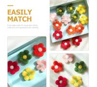 PartyKindom 10 pièces Fleurs Feutre de Laine pour Décoration DIY Accessoires Fleur Cartoon pour Création Bijoux Coiffure Étui Téléphone Kit Fête