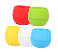 PartyKindom 10 pièces Lot de Mini Pots Argile Colorés pour Plantes Décor de Bureau et Éducatif pour Garçon Fille et Sûr pour Cactus et Fleurs Dintérieur