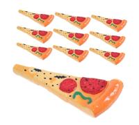 PartyKindom 10 pièces Lot de Stylos à Bille Forme Pizza Réaliste Papeterie Alimentaire Amusante Stylos Portables pour Garçon Fille et Bureau Écriture Fluide et Originale
