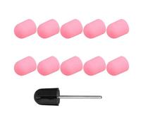 PartyKindom 10 pièces Manicure Caps Fine Grit Nail Drill Bit Caps For Cuticle Removal And Nail Polishing Art Grinding Tool Set