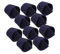 PartyKindom 10 Pièces Organisateurs de Sangles Élastiques pour Ceinture Accessoires de Retenue de Sangle Toile pour à Dos Couleur Bleu Marine