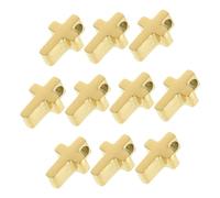 PartyKindom 10 pièces Pendentifs Croix Acier Inoxydable Doré Charme pour Bracelet DIY Accessoires Religieux Féminins Cadeau pour Amies et Famille