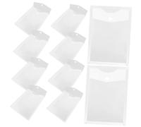PartyKindom 10 Pièces Pochettes de Rangement Documentaires Transparentes avec Bouton Pression pour Bureau et École Organiseur de Fichiers et Pratiques