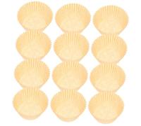 PartyKindom 100 pièces Caissettes Muffins Papier à Huile Liners Pâtisserie Multifonction pour Cupcakes Muffins et Petits Gâteaux Papier Alimentaire Sûr et Jetable Couleur Naturel