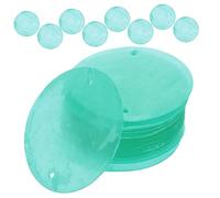 PartyKindom 100 Pièces Fritillaria Shell Slices perles de coquillages matériel de bricolage decoration marine Pendentif coquille accessoire ongle autocollants coquilles rondes pour l'artisanat