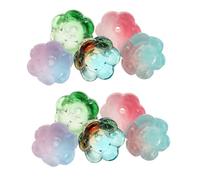 PartyKindom 100 pièces Lot de Perles Verre Dégradé Forme Clochette pour Bijoux DIY Perles Colorées pour Bracelets et Colliers Artisanaux