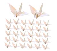 PartyKindom 100 Pièces Origami Paper Cranes Hand Folded Party Decorations For Wedding Shower Outdoor Durable Pearlescent
