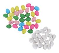 PartyKindom 100pcs Œufs Décoratifs Factices en Plastique pour Décoration de Pâques, Accessoires de Fête Ludiques D'œuf pour Garçon et Filles et Jeux la Maison