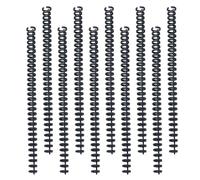 PartyKindom 10pcs Dos de Cahier en Plastique Noir, Bobines de Reliure Coupables et Bien Polies, Anneaux Simples pour Cahiers à Spirale A4 B5 A5 Couleur Aléatoire
