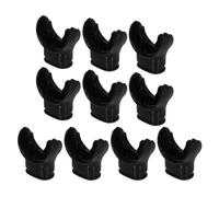 PartyKindom 10pcs Embouts Buccaux de Plongée en Silicone Résistants la Morsure pour Tuba, Confortables et Adaptés la Plongée Snorkeling, Accessoires Noirs Solide