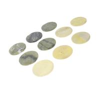 PartyKindom 10pcs Outils pour Extensions de Cils en Pierre de Jade Verte, Plateau Rond Pratique pour Placement Précis, Ne Raye Pas les Mains, Accessoires Professionnels
