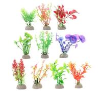 PartyKindom 10Pièces Aquarium Décoration Vibrante Lot de Fausse Aquarium pour Terrarium de Reptiles Environnement Naturel