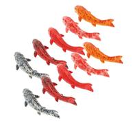 PartyKindom 10Pièces Lot de Poissons Rouges Miniatures pour Décoration Aquarium Figurines Réalistes de Koi pour Micro Paysage DIY Améliorez Esthétique de Votre
