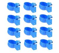 PartyKindom 12 Pièces Bol d'eau De Poulet Mangeoire à Poulet Tasse d'eau De Poulet Automatique Gobelet à Volaille Automatique Gobelet De Poulet Tasses Poulets Vaisselle Blue Plastique