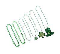 PartyKindom 12 pièces Collier de Perles Plastique Saint Patrick Pendentifs Décorations Suspendues pour Fête et Intérieur
