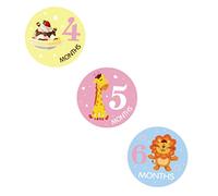 PartyKindom 12 Pièces Lot De Autocollants Mensuels Pour Autocollants Étapes Importantes Né Et Nourrisson Pour Ventre De Imperméables Et Repositionnables